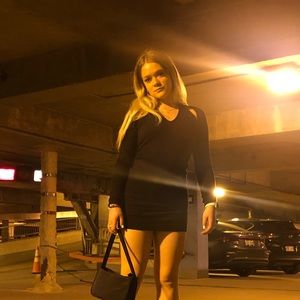 Black dress with sleeve from dynamite